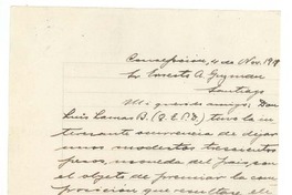 [Carta] 1919 nov. 4, Concepción, Chile [a] Ernesto A. Guzmán