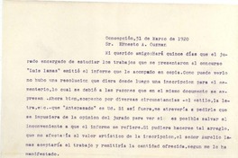 [Carta] 1920 mar. 31, Concepción, Chile [a] Ernesto A. Guzmán