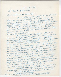 [Carta] 1992 oct. 16, Santiago, Chile [a] Justo Alarcón Reyes