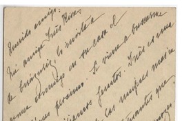 [Tarjeta] 1944 jul. 1, Santiago, Chile [a] Miguel Munizaga