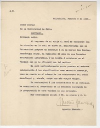 [Carta] 1935 feb. 8, Valparaíso, Chile [a] Raúl Silva Castro