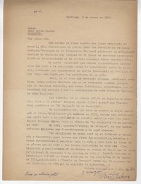 [Carta] 1964 mar. 5, Santiago, Chile [a] Raúl Silva Castro