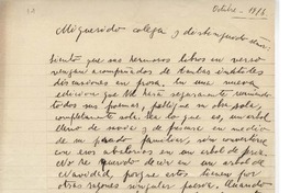 [Carta] 1916 octubre, Buenos Aires, Argentina [a] Ernesto Guzmán