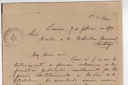 [Carta] 1893 feb. 9, Linares, Chile [a] Biblioteca Nacional de Chile