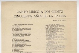 Canto lírico a los ciento cincuenta años de la Patria