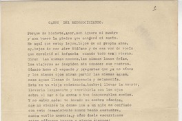 Canto del reconocimiento