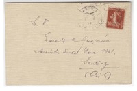 [Tarjeta] 1915 feb. 10, París, Francia [a] Ernesto Guzmán A.