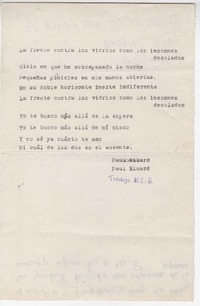 [La frente contra los vidrios...]