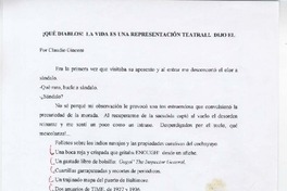 ¡Qué diablos! la vida es una representación teatral