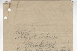 [Carta] 1920 ago. 27, Santiago, Chile [a] Alberto Labarca