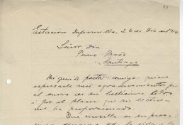 [Carta] 1935 abr. 30, Infiernillo, Chile [a] Pedro Prado