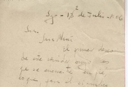 [Carta] 1926 Santiago, Chile [a] Sara María
