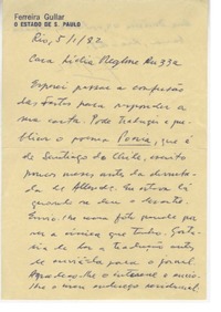 [Carta] 1982, Río de Janeiro, Brasil [a] Lidia Neghme