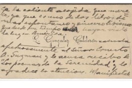 [Tarjeta] c.1914, Santiago, Chile [a] Ernesto A. Guzmán