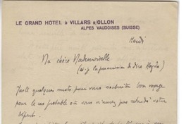 [Carta] 1960?, Vaud, Suiza [a] Magdalena Petit