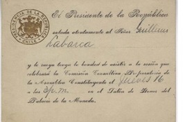 [Tarjeta] 1925, Santiago, Chile [a] Guillermo Labarca Hubertson