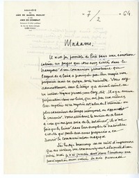 [Carta] 1964 febrero 7, Allier, Francia [a] Magdalena Petit.