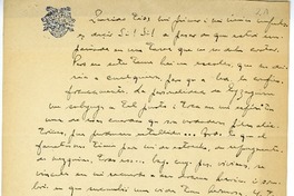 [Carta] [1915 ó 1916] Santiago, Chile [a] Ismael Valdés Vergara