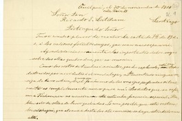 [Carta] 1910 noviembre 30, Quilpué, Chile [a] Ricardo E. Latcham.