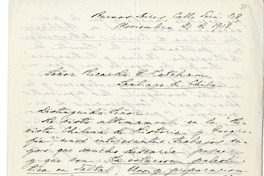 [Carta] 1918 noviembre 21, Buenos Aires, Argentina [a] Ricardo E. Latcham.