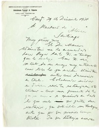 [Carta] 1938 diciembre 29, Valparaíso, Chile [a] Revista Atenea