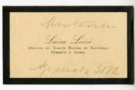 [Tarjeta] 1935, Montevideo, Uruguay