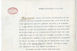 [Carta] 1914 noviembre 12, Buenos Aires, Argentina [a] Ernesto A. Guzmán.
