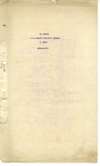 [Mi aporte a la campaña política...]