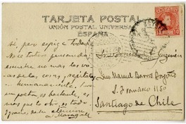 [Tarjeta] 1909 noviembre 19, Barcelona, España [a] Ernesto A. Guzmán
