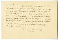 [Tarjeta] 1940 octubre 8, Buenos Aires, Argentina [a] Roque Esteban Scarpa