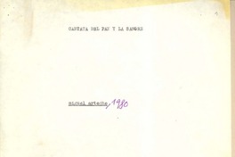 Cantata del pan y la sangre