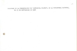 [Palabras en la presentación de un libro...]