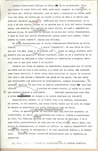 [Genaro Biancatesta hállase en Chile...]