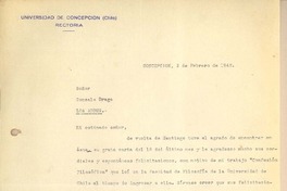[Carta] 1942 feb. 2, Concepción, Chile [a] Gonzalo Drago