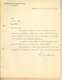 [Carta] 1941 sep. 27, Concepción, Chile [a] Gonzalo Drago