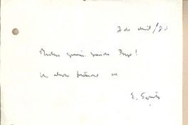 [Nota], 1980 abr. 7 [Buenos Aires, Argentina?][a] Gonzalo Drago