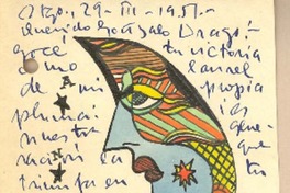 [Tarjeta] 1951 mar. 29, Santiago, Chile [a] Gonzalo Drago