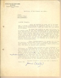 [Carta] 1958 oct. 17, Santiago, Chile [a] Gonzalo Drago