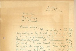 [Carta] 1951 mar. 27, Santiago, Chile [a] Gonzalo Drago