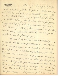 [Carta 1945?], Santiago, Chile [a] Gonzalo Drago