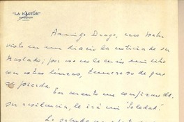 [Carta] 1944 oct. 6, Santiago, Chile [a] Gonzalo Drago
