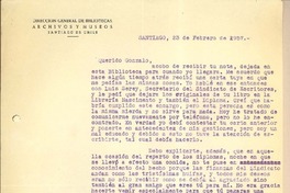 [Carta] 1957 feb. 23, Santiago, Chile [a] Gonzalo Drago