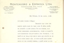 [Carta] 1959 jun. 18, San Felipe, Chile [a] Gonzalo Drago