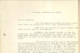 [Carta] 1953 sep. 4, Santiago, Chile [a] Gonzalo Drago
