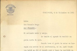 [Carta] 1951 dic. 4, Concepción, Chile [a] Gonzalo Drago