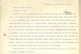[Carta] 1941 ago. 4, Santiago, Chile [a] Gonzalo Drago