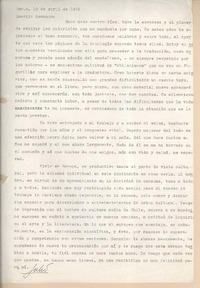 [Carta] 1976 abr. 10, Paris, Francia [a] Gonzalo Drago