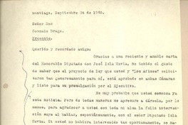 [Carta] 1960 sep.24, Santiago, Chile [a] Gonzalo Drago