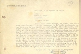 [Carta] 1953 ago. 7, Santiago, Chile [a] Gonzalo Drago