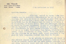 [Carta] 1955 nov. 6, Durazno, Uruguay [a] Gonzalo Drago